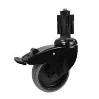 Schwenkrad Ø 75 mm mit Bremse exklusiv Expander schwarz Schwenkrad Ø 75 mm mit Bremse exklusiv Expander schwarz