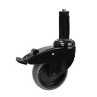 Schwenkrad schwarz mit Bremse inkl. Expander Ø 100 mm Schwenkrad schwarz mit Bremse inkl. Expander Ø 100 mm