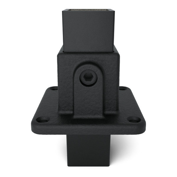 Rohrverbinder Fußplatte 40 quadratisch schwarz