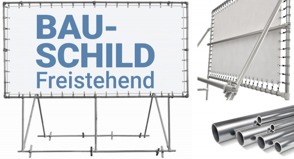 Bauschild freistehend Stecksystem